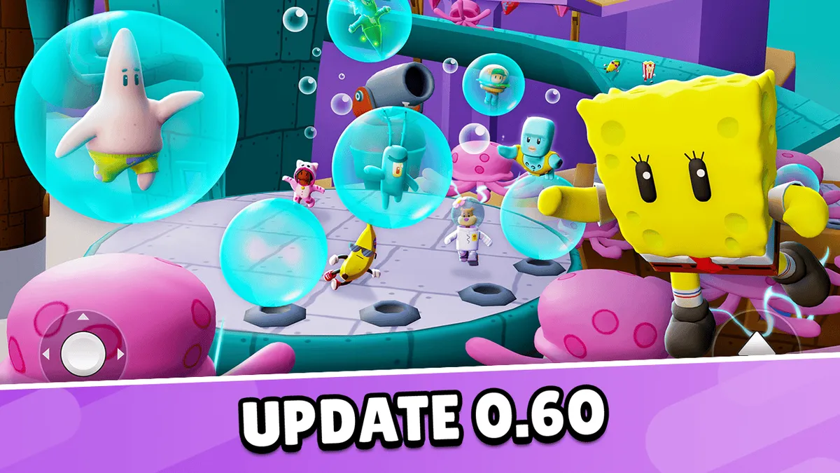 Stumble Guys fügt im 0.60 Update ein Spongebob Schwammkopf Crossover hinzu,
